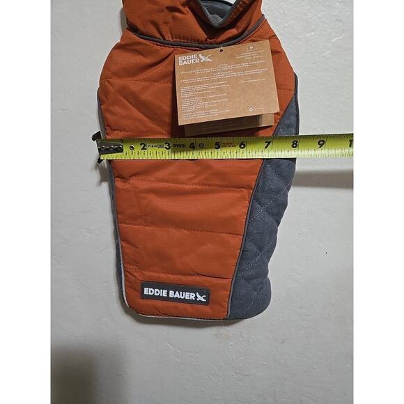 Eddie Bauer Dog Vest/Coat/Jacket Brown Grey Fleece Lined Size Small 12-20 Lbs Ne - Picture 10 of 11